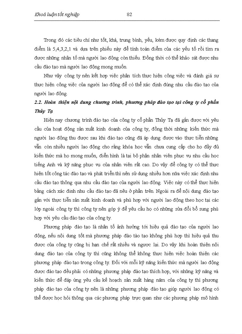 image for page Hoàn thiện công tác đào tạo và phát triển nguồn nhân lực tại Công ty cổ phần Thủy Tạ