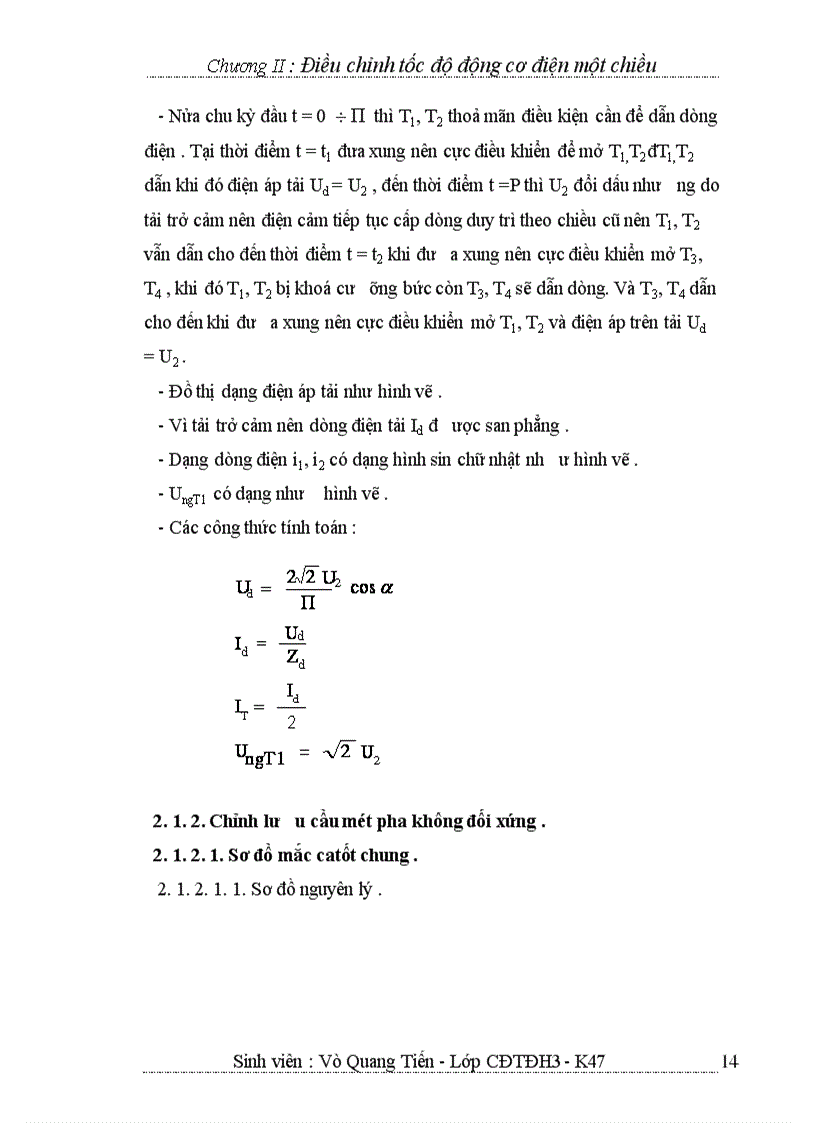image for page Điều chỉnh tốc độ động cơ điện một chiều