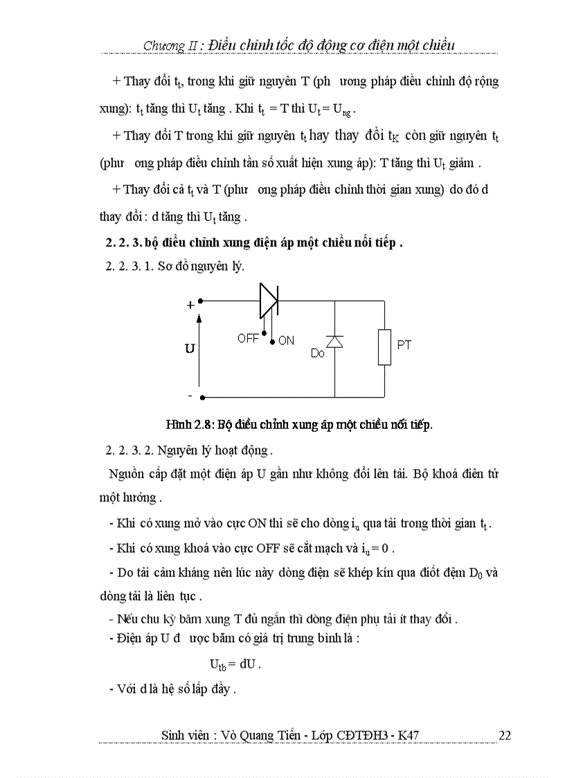 image for page Điều chỉnh tốc độ động cơ điện một chiều