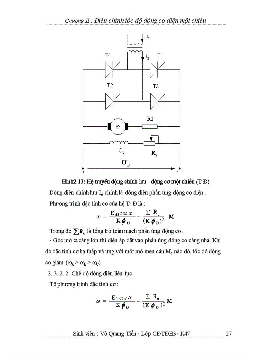 image for page Điều chỉnh tốc độ động cơ điện một chiều