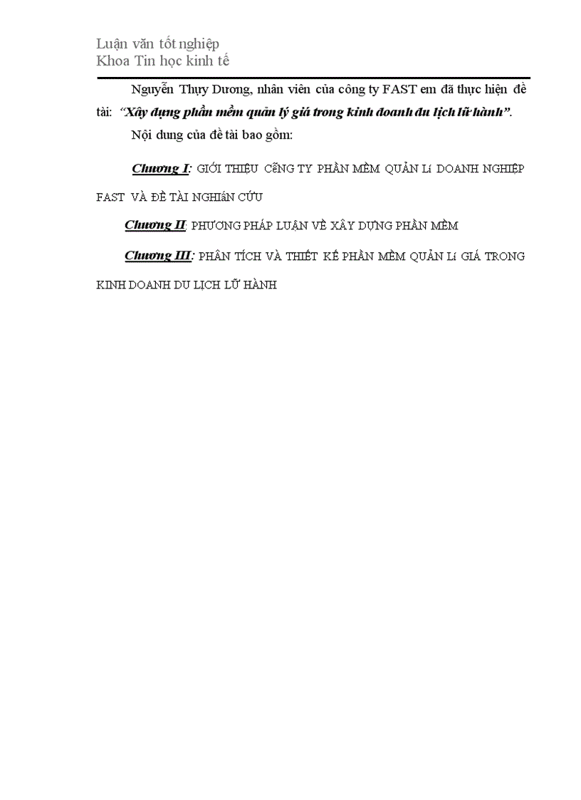 image for page Xây dựng phần mềm quản lý giá trong kinh doanh du lịch lữ hành 1