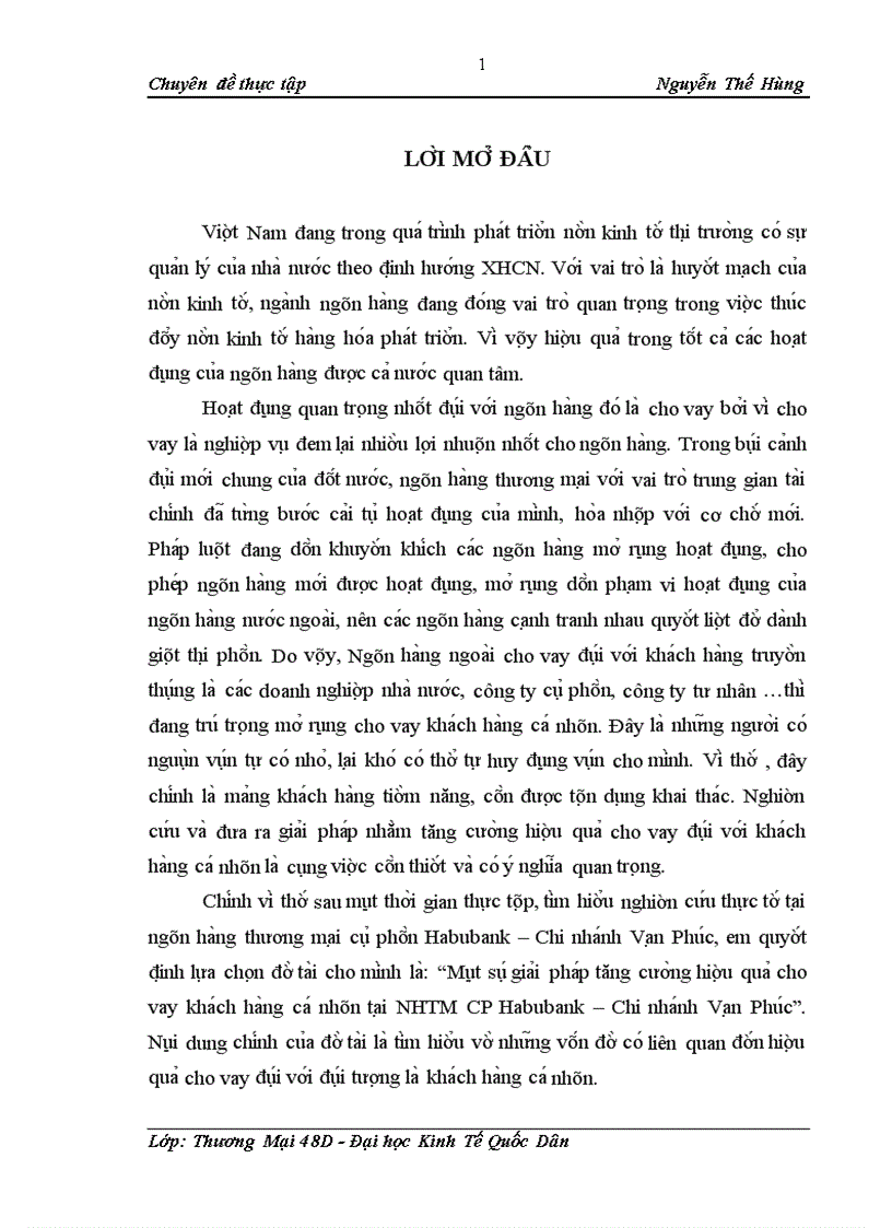 image for page Mô t sô gia i pha p tăng cươ ng hiê u qua cho vay kha ch ha ng ca nhân ta i NHTM CP Habubank Chi nha nh Va n Phu c