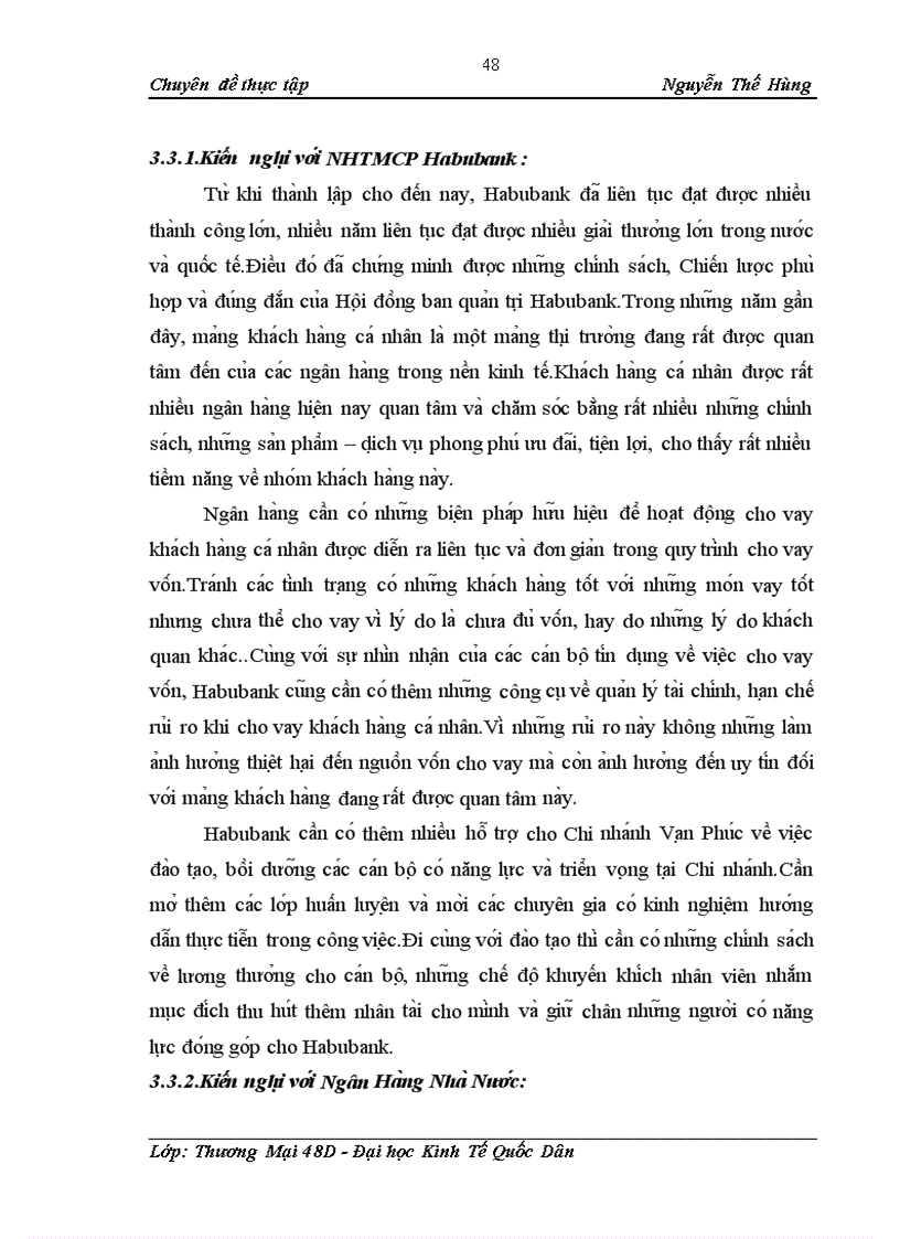 image for page Mô t sô gia i pha p tăng cươ ng hiê u qua cho vay kha ch ha ng ca nhân ta i NHTM CP Habubank Chi nha nh Va n Phu c
