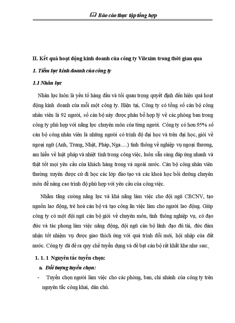 image for page Báo cáo thực tập tổng hợp tại Công ty cổ phần xuất nhập khẩu và hợp tác đầu tư Vilexim