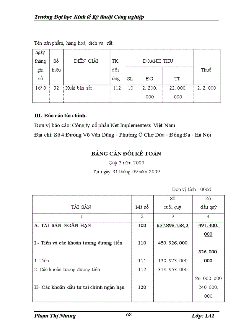 image for page Thực trạng công tác kế toán tại Công ty cổ phần Net Implementess Việt Nam
