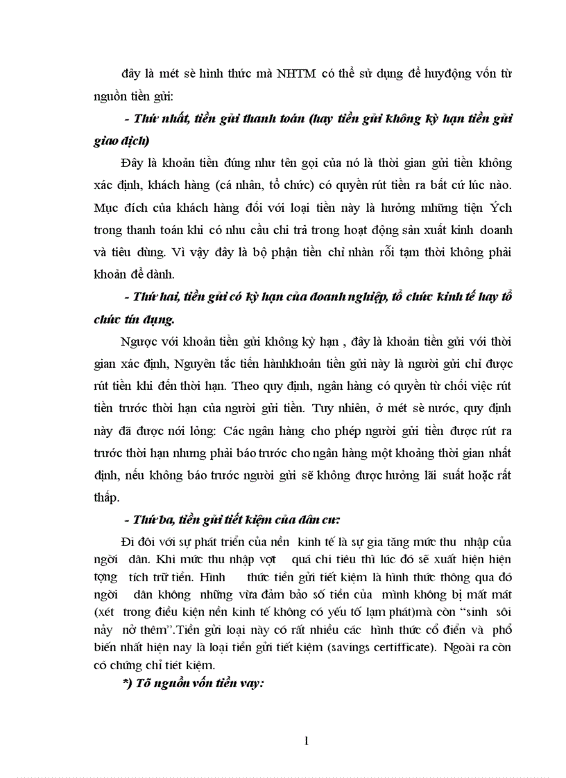 image for page Nghiệp vụ huy động vốn của Ngân hàng thương mại 1