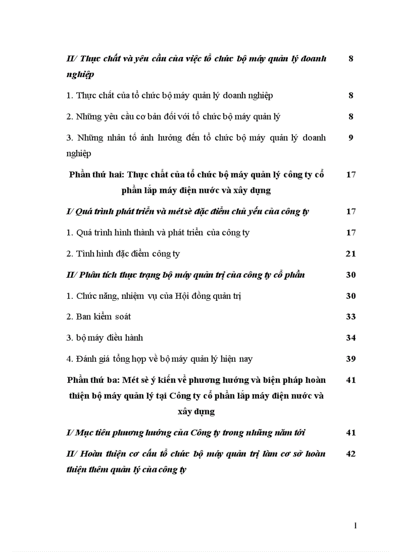 image for page Phương hướng và giải pháp hoàn thiện bộ máy quản trị của Công ty cổ phần Lắp máy điện nước và Xây dựng 1