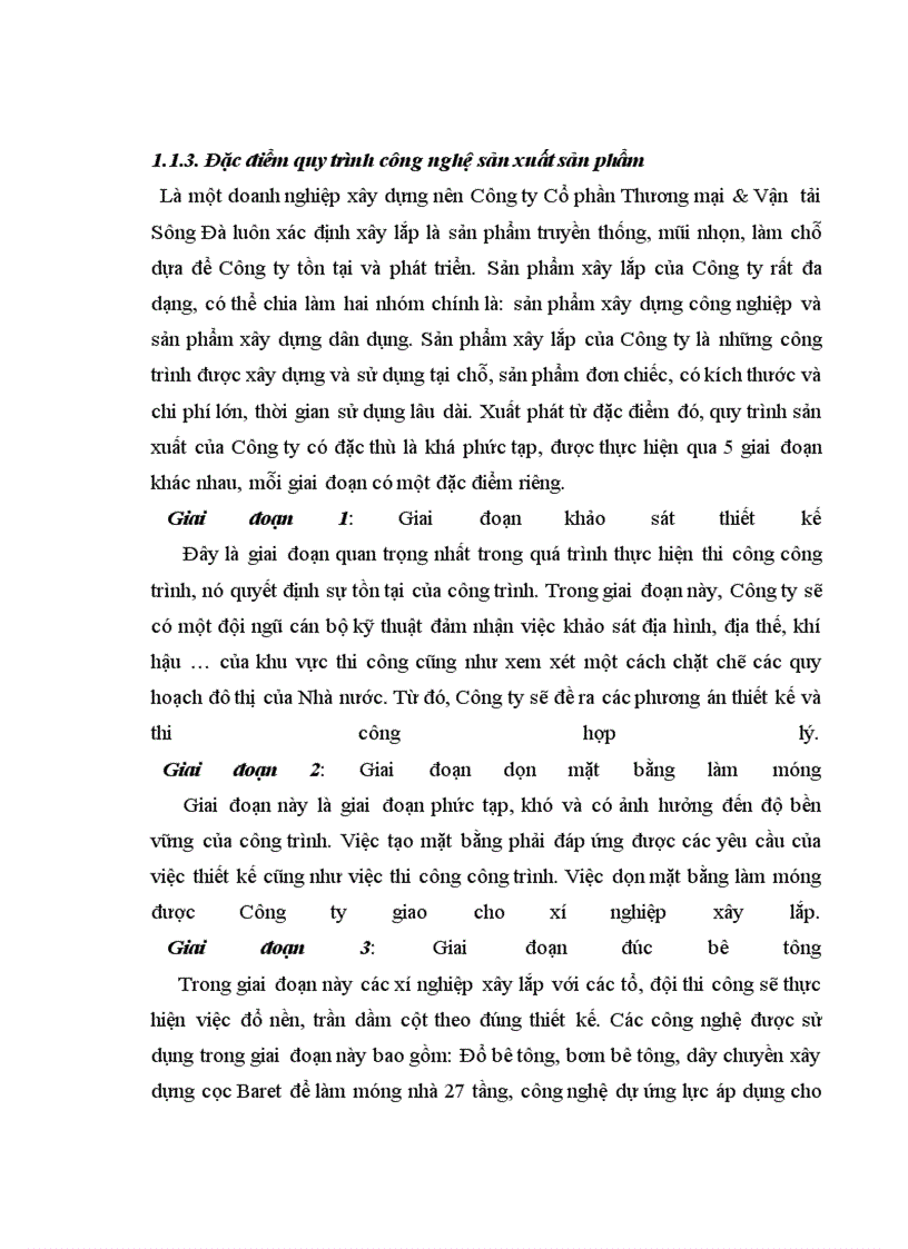 image for page Hoàn thiện kế toán chi phí sản xuất và tính giá thành sản phẩm xây lắp tại Công ty Cổ phần Thương mại Vận tải Sông Đà 1