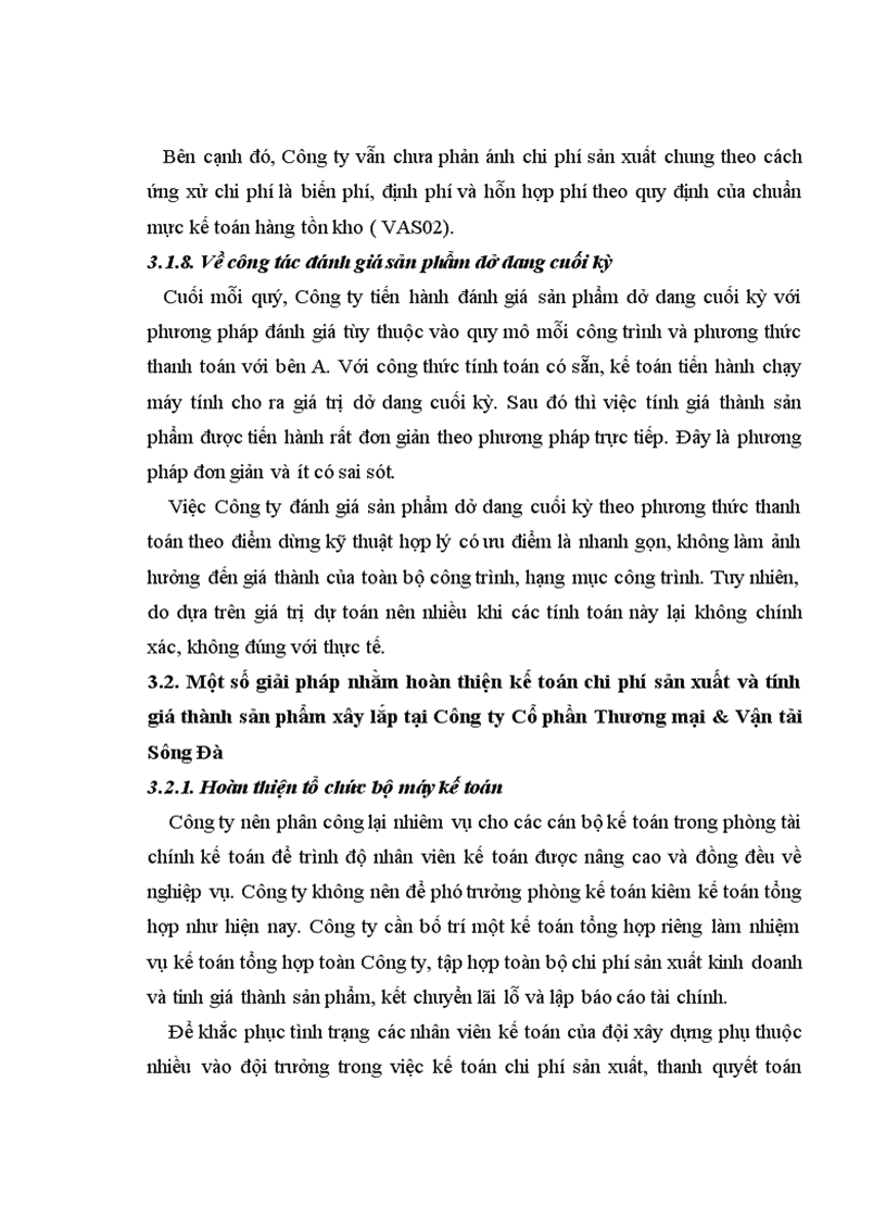 image for page Hoàn thiện kế toán chi phí sản xuất và tính giá thành sản phẩm xây lắp tại Công ty Cổ phần Thương mại Vận tải Sông Đà 1