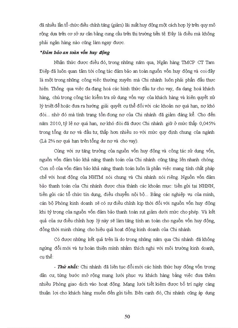 image for page Giải pháp nâng cao hiệu quả huy động vốn tại Ngân hàng thương mại cổ phần công thương Tam Điệp