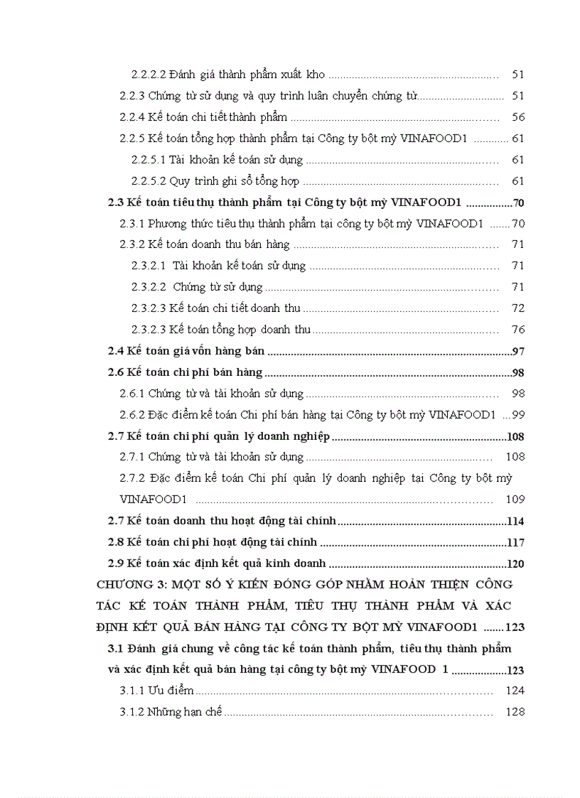 image for page Tổ chức công tác kế toán thành phẩm tiêu thụ thành phẩm và xác định kết quả tiêu thụ thành phẩm tại Công ty bột mỳ VINAFOOD1