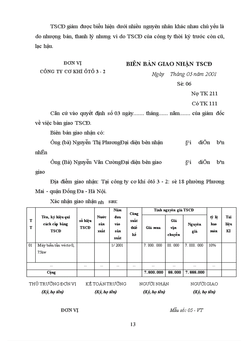 image for page Thực trạng công tác hạch toán kế toán tại Công ty cơ khí ôtô 3 2