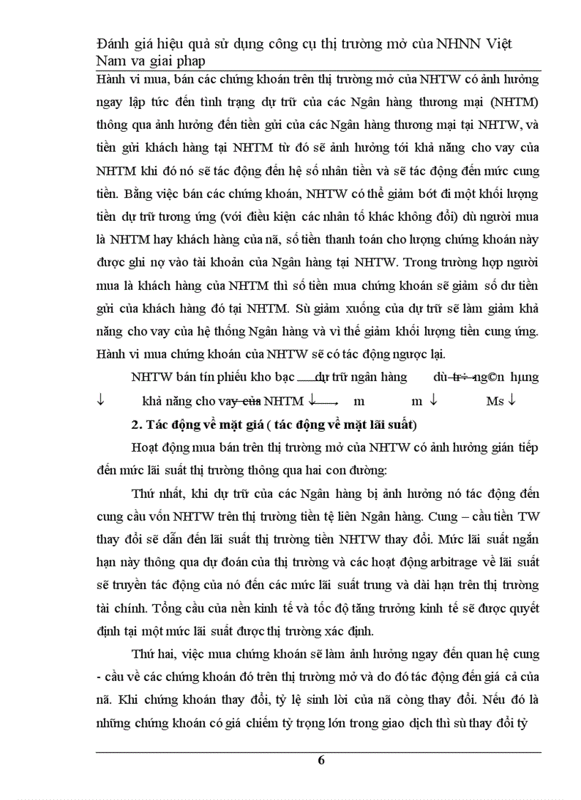 image for page Đánh giá hiệu quả hoạt động nghiệp vụ thị trường mở của Ngân Hàng Nhà Nước Việt Nam và giải pháp 1