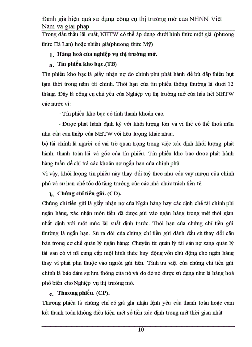 image for page Đánh giá hiệu quả hoạt động nghiệp vụ thị trường mở của Ngân Hàng Nhà Nước Việt Nam và giải pháp 1
