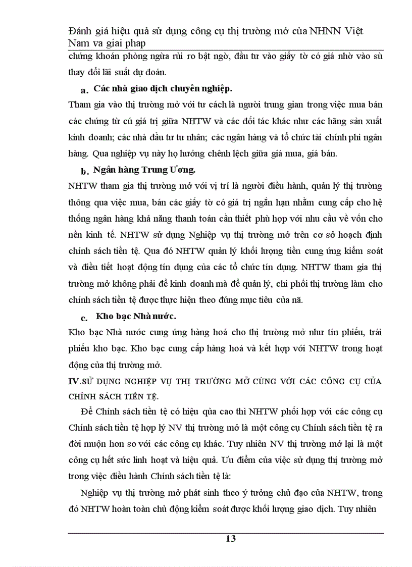 image for page Đánh giá hiệu quả hoạt động nghiệp vụ thị trường mở của Ngân Hàng Nhà Nước Việt Nam và giải pháp 1