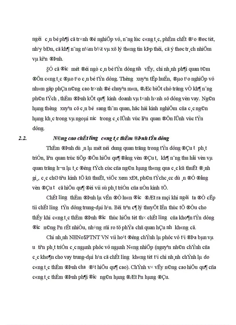 image for page Giải pháp nâng cao chất lượng tín dụng trung dài hạn tại chi nhánh NHNo PTNT 24 Láng Hạ 1