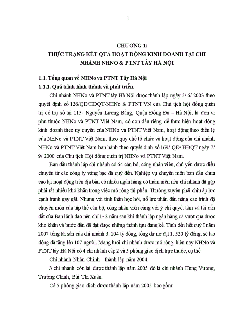 image for page Một số giải pháp chủ yếu nhằm nâng cao lợi nhuận tại chi nhánh NHNo PTNT Tây Hà Nội