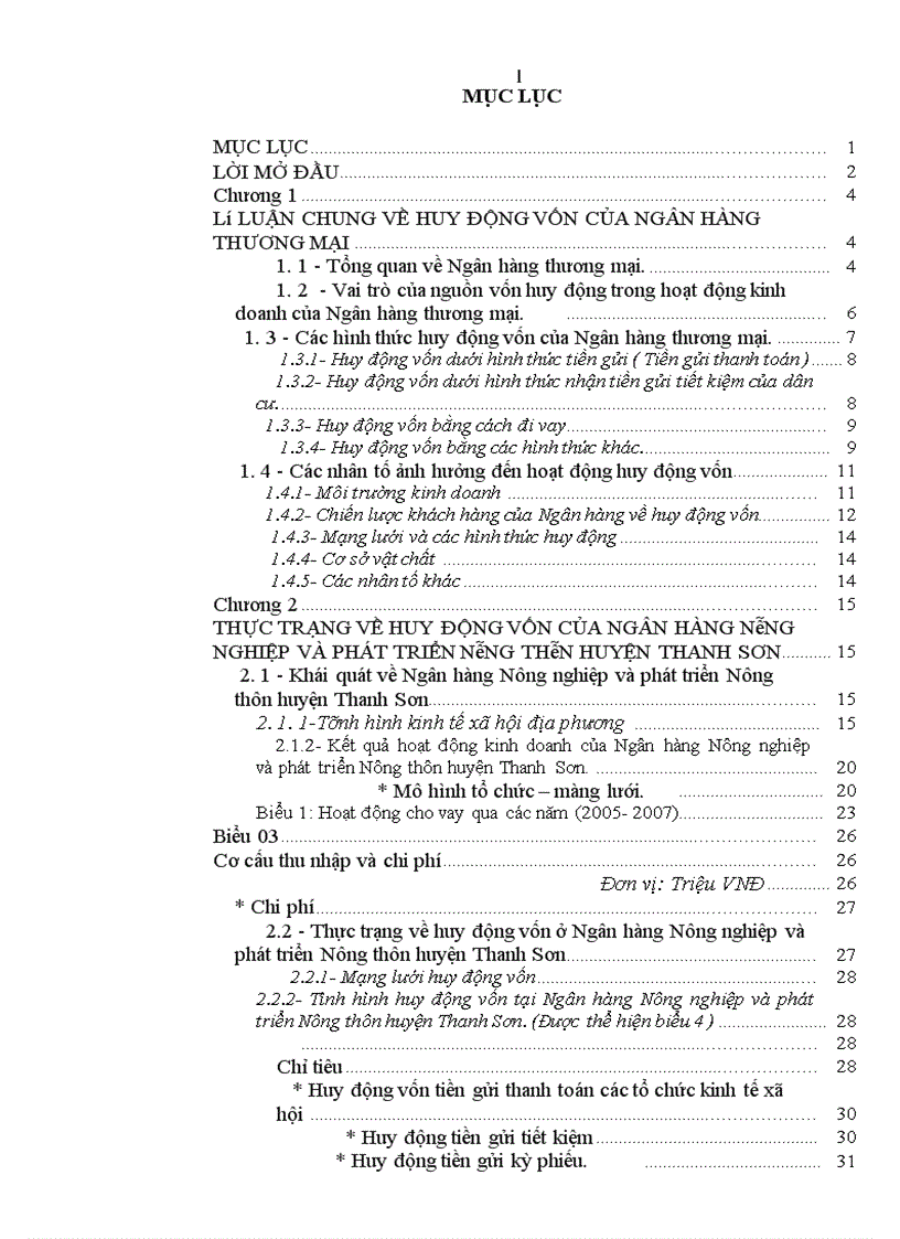 image for page Giải pháp tăng cường huy động vốn tại Ngân hàng Nông nghiệp và phát triển Nông thôn huyện Thanh Sơn 1