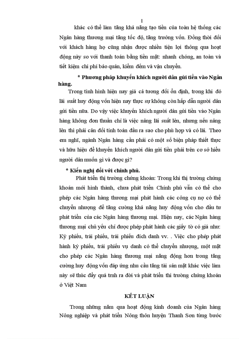 image for page Giải pháp tăng cường huy động vốn tại Ngân hàng Nông nghiệp và phát triển Nông thôn huyện Thanh Sơn 1