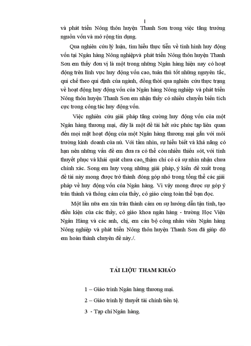 image for page Giải pháp tăng cường huy động vốn tại Ngân hàng Nông nghiệp và phát triển Nông thôn huyện Thanh Sơn 1