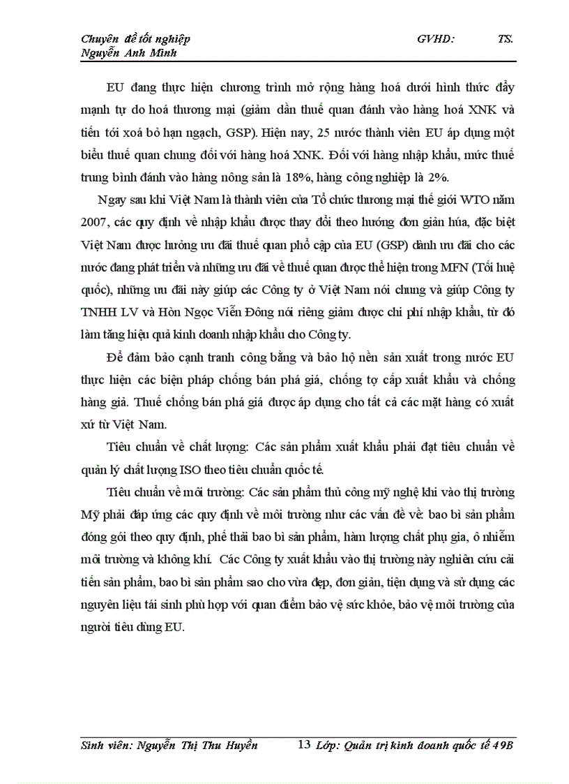 image for page Đẩy mạnh hoạt động xuất khẩu hàng thủ công mỹ nghệ sang thị trường EU của Công ty TNHH LV và Hòn Ngọc Viễn Đông