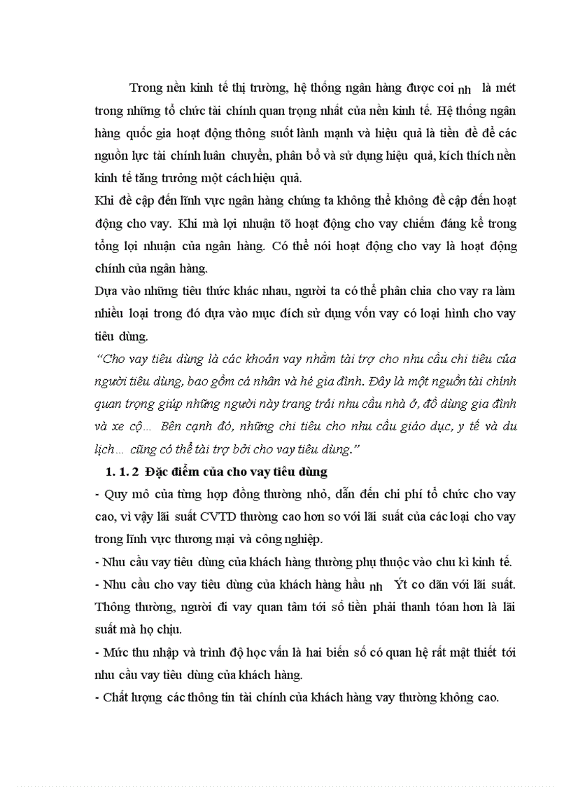 image for page Cho vay tiêu dùng tại NHĐT PT Quang Trung thực trạng và giải pháp