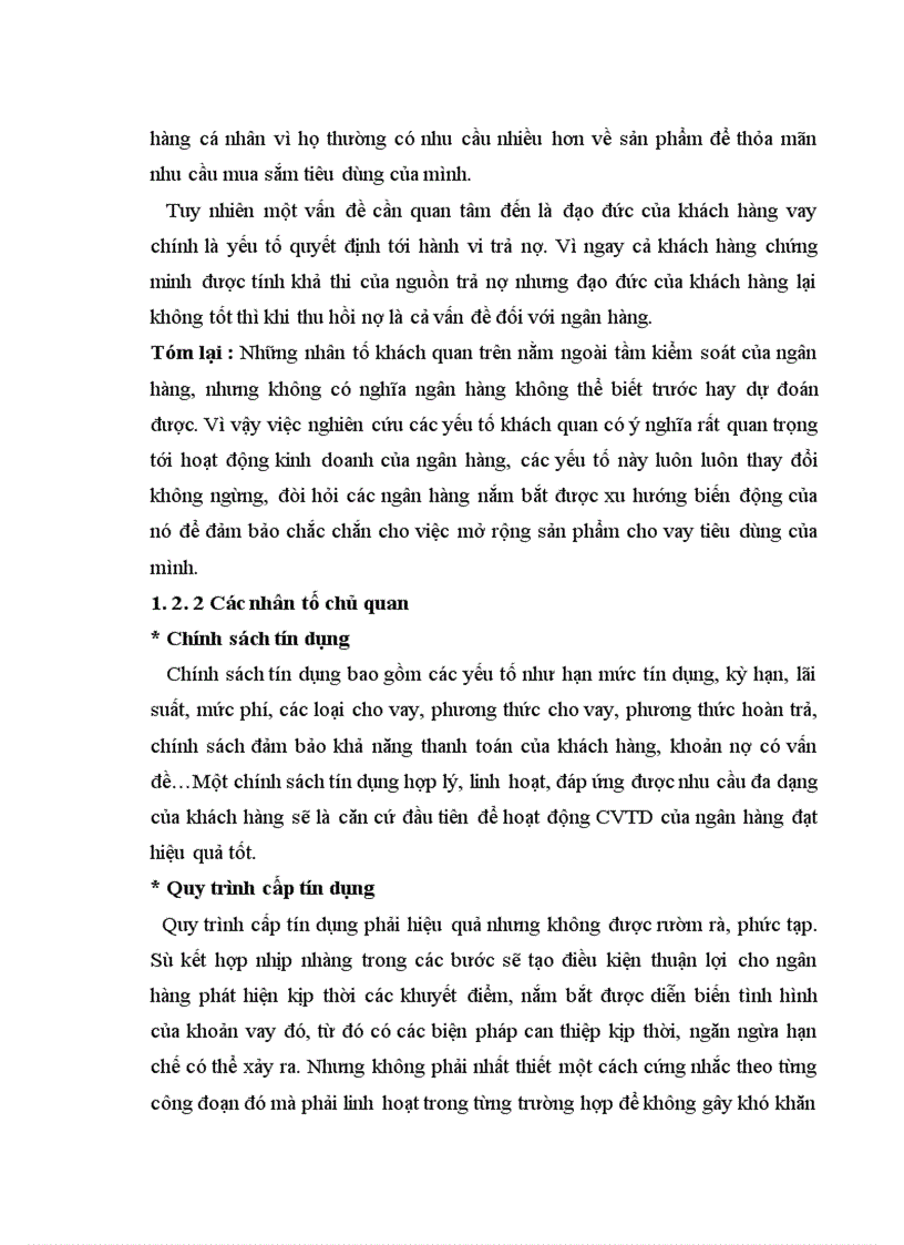 image for page Cho vay tiêu dùng tại NHĐT PT Quang Trung thực trạng và giải pháp