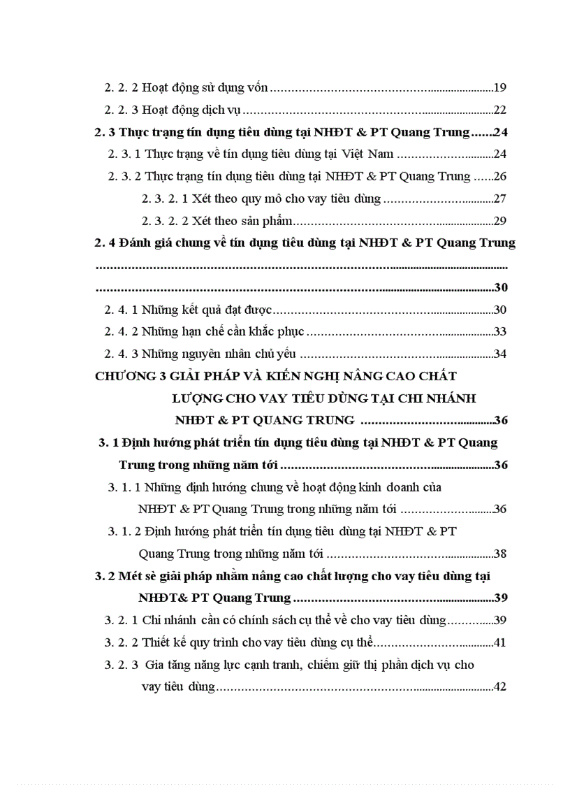 image for page Cho vay tiêu dùng tại NHĐT PT Quang Trung thực trạng và giải pháp