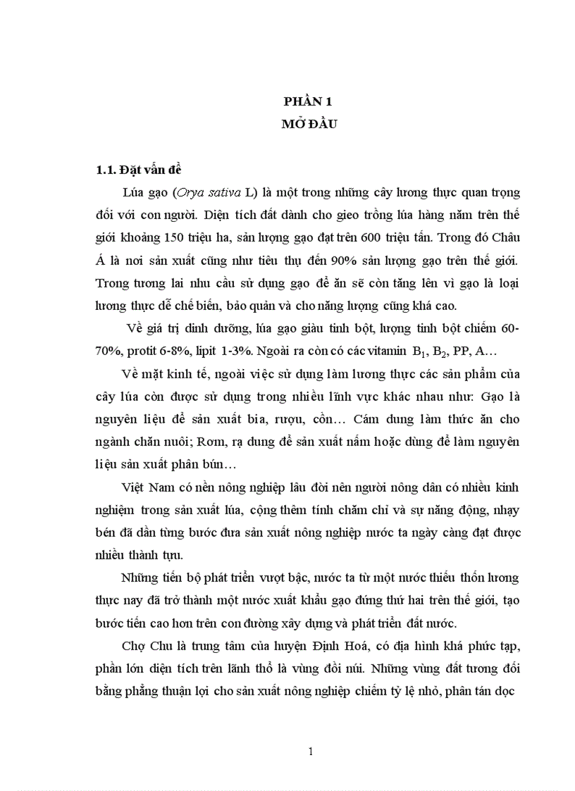 image for page Điều tra đánh giá tình hình sản xuất lúa tại TT Chợ Chu Định Hoá Thái Nguyên từ năm 2008 2010