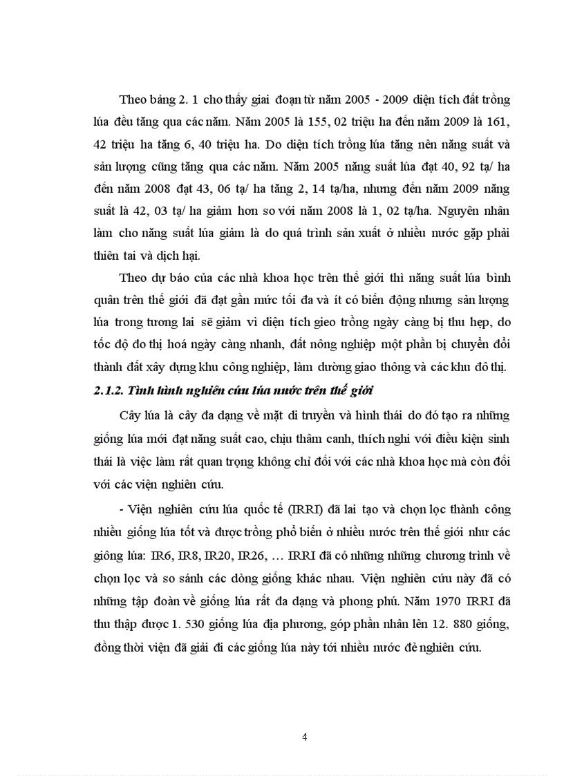 image for page Điều tra đánh giá tình hình sản xuất lúa tại TT Chợ Chu Định Hoá Thái Nguyên từ năm 2008 2010