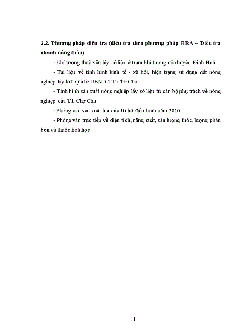 image for page Điều tra đánh giá tình hình sản xuất lúa tại TT Chợ Chu Định Hoá Thái Nguyên từ năm 2008 2010