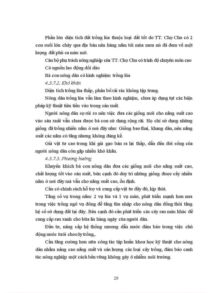 image for page Điều tra đánh giá tình hình sản xuất lúa tại TT Chợ Chu Định Hoá Thái Nguyên từ năm 2008 2010