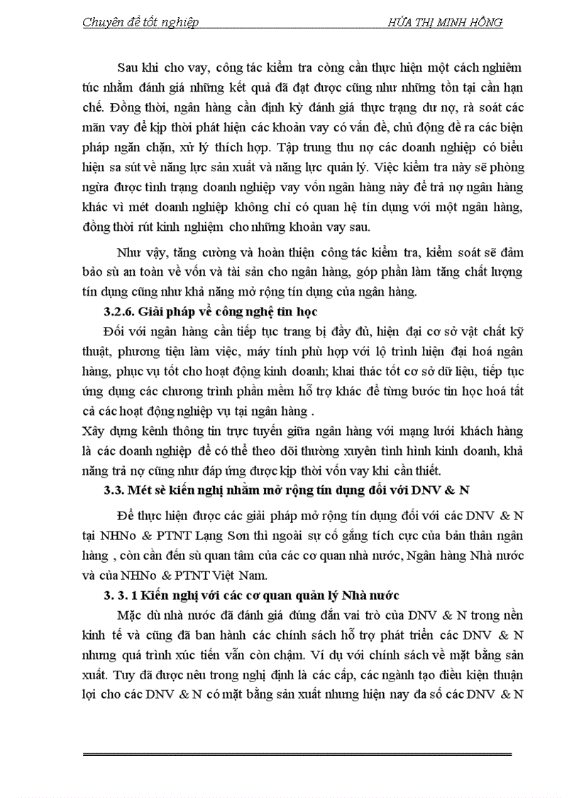 image for page Giải pháp mở rộng tín dụng ngân hàng đối với các DNV N tại NHN PTNT Lạng Sơn