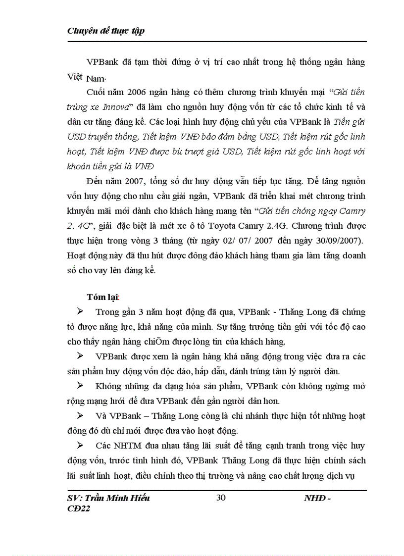 image for page Những giải pháp nâng cao chất lượng cho vay tiêu dùng tại Ngân hàng VPBank Chi Nhánh Thăng Long 1