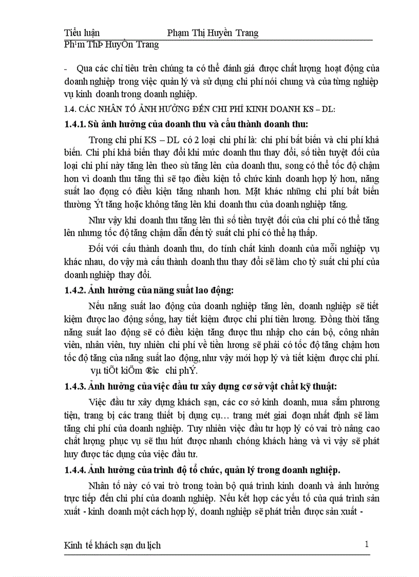 image for page các nhân tố ảnh hưởng đến chi phí kinh doanh KS DL và các biện pháp tiết kiệm chi phí trong các doanh nghiệp KS DL ở nước ta hiện nay