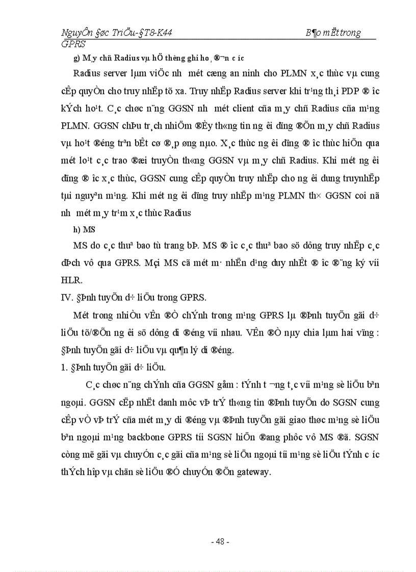 image for page Bảo mật trong GPRS