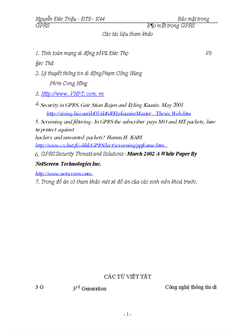 image for page Bảo mật trong GPRS