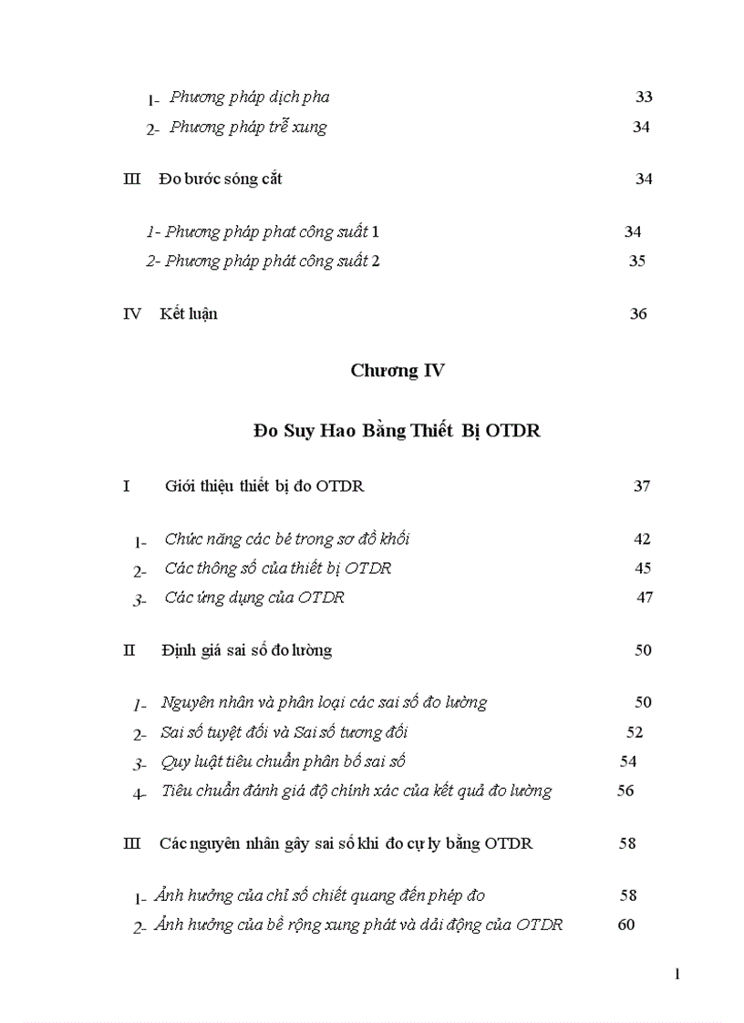 image for page Đo Lường Thông Tin Cáp Sợi Quang Với các nội dung chính