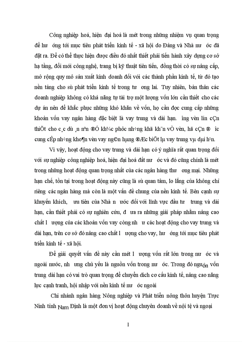 image for page Giải pháp nâng cao chất lượng cho vay trung và dài hạn tại Chi nhánh Ngân hàng Nông nghiệp và Phát triển nông thôn huyện Trực Ninh tỉnh Nam Định 1