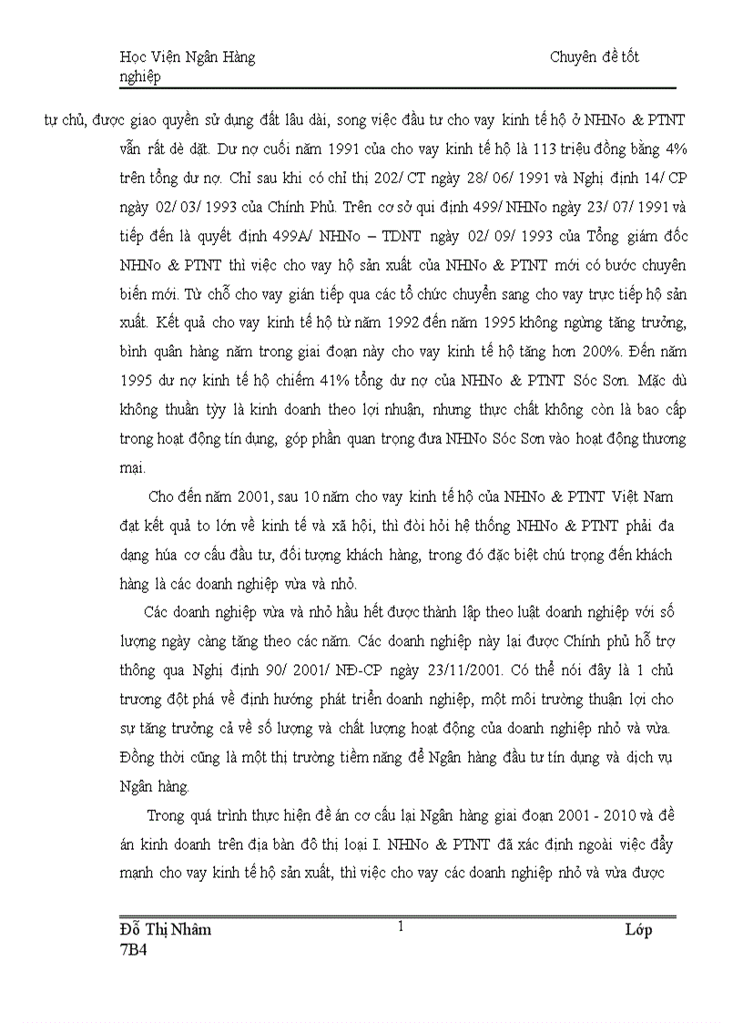 image for page Tăng cuờng quản lý rủi ro tín dụng tại Ngân hàng Nông nghiệp và Phát triển nông thôn Việt Nam chi nhánh Sóc Sơn