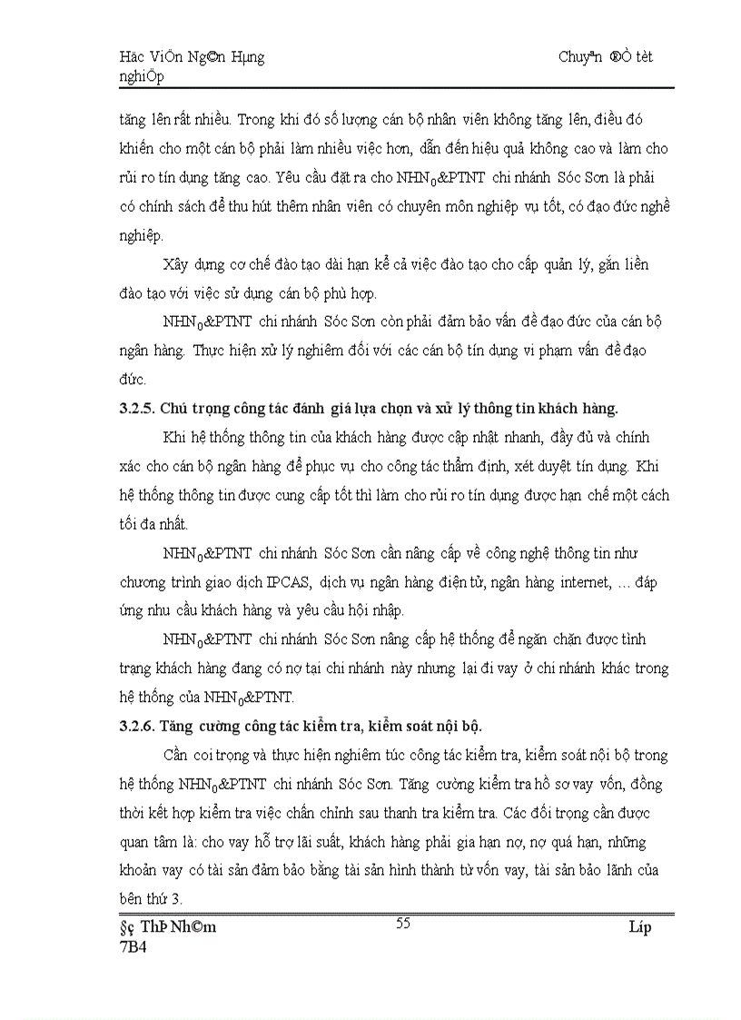 image for page Tăng cuờng quản lý rủi ro tín dụng tại Ngân hàng Nông nghiệp và Phát triển nông thôn Việt Nam chi nhánh Sóc Sơn