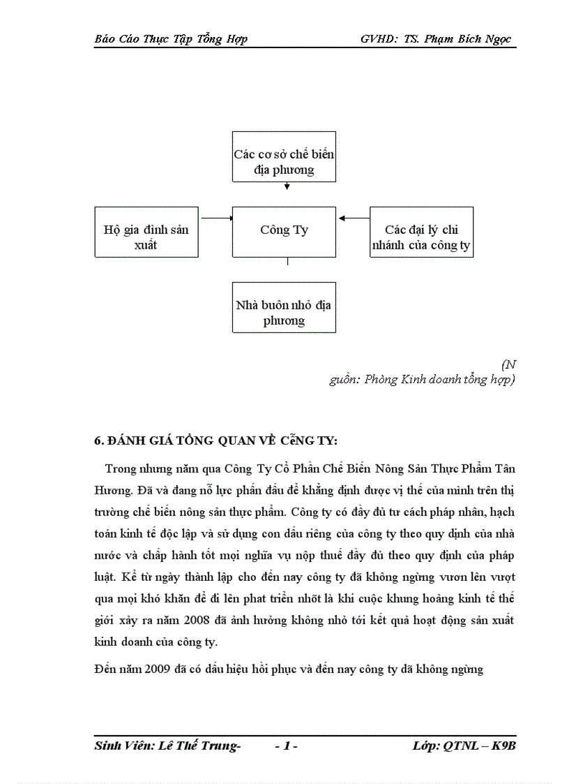 image for page Tình hình hoạt động sản xuất kinh doanh của công ty cổ phần chế biến biến nông sản thực phẩm Tân Hương