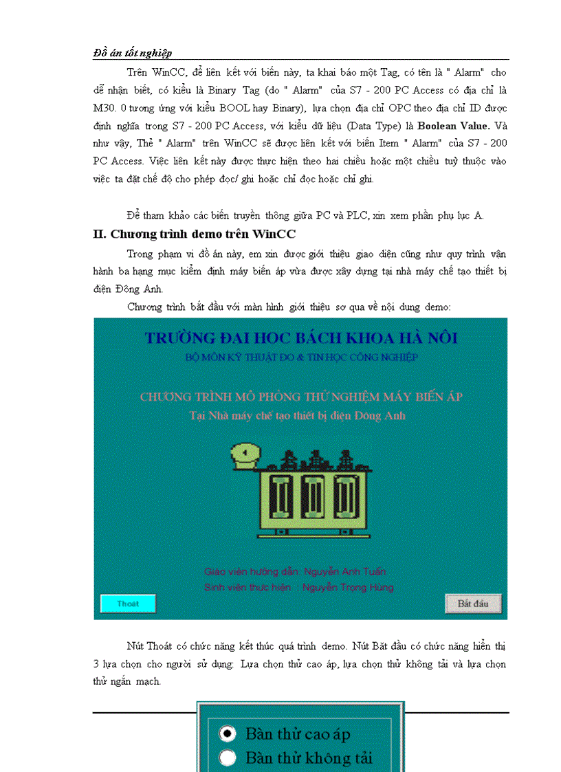 image for page Nghiên cứu và ứng dụng phần mềm WinCC và Step7 200 của hãng SIEMENS xây dựng hệ thống tự động kiểm định chất lượng máy biến áp
