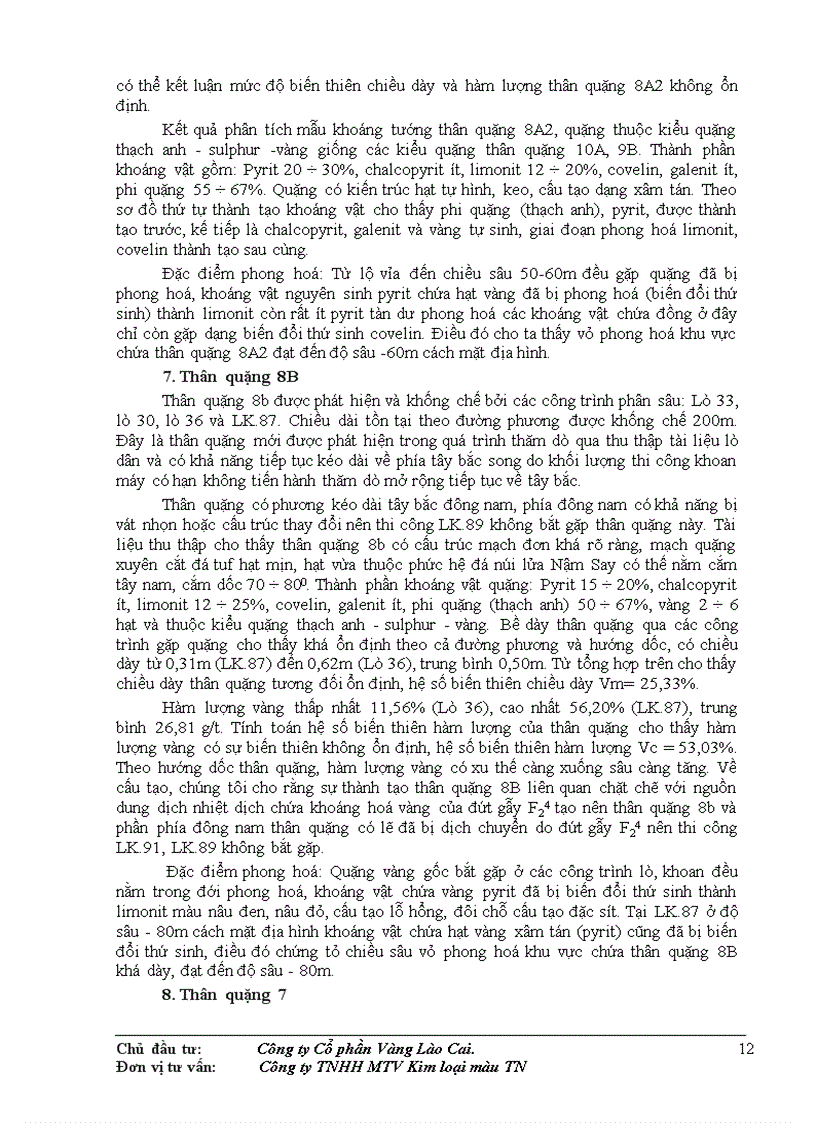 image for page Thiết kế kỹ thuật bản vẽ thi công công trình khai thác tuyển quặng vàng gốc và các công trình phụ trợ tại mỏ vàng Minh Lương