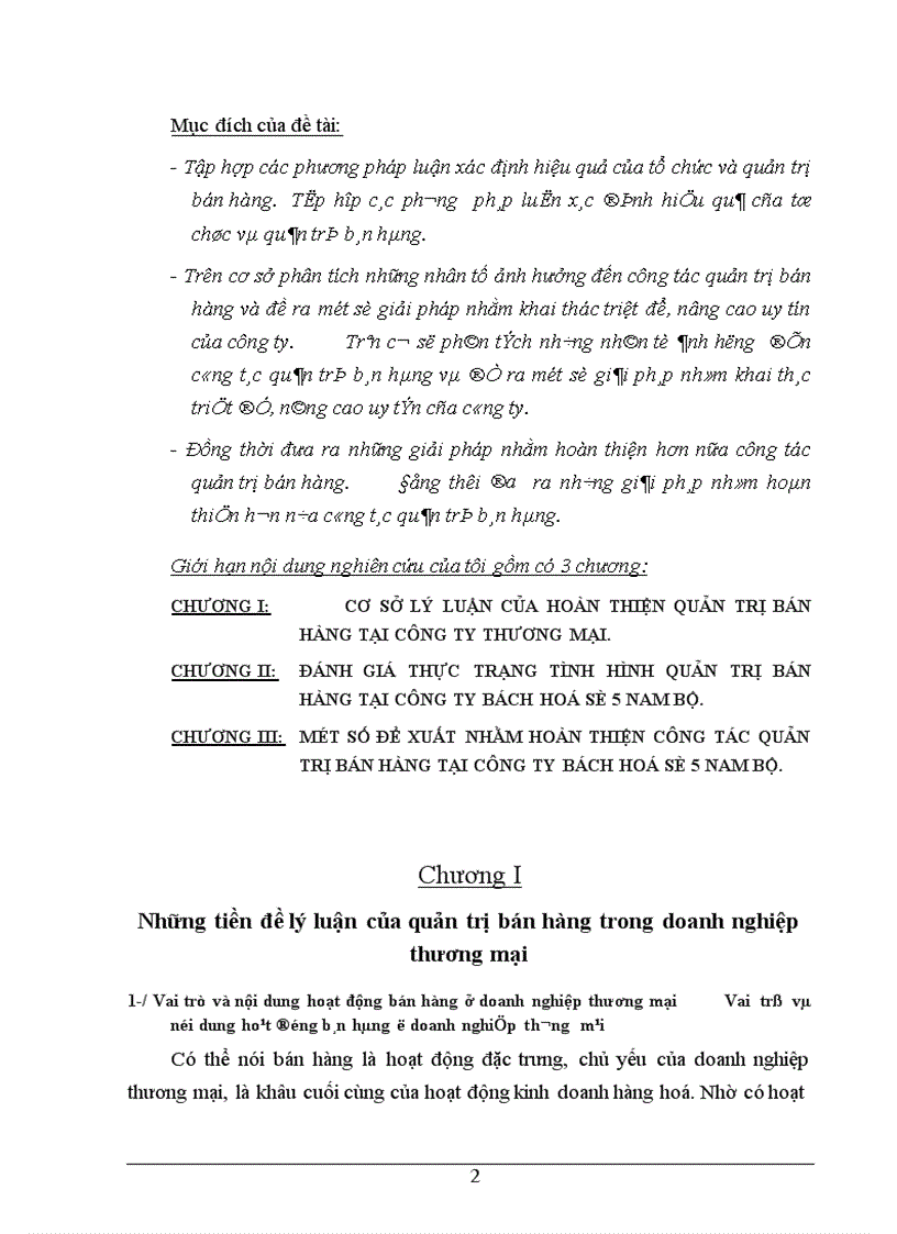 Hoàn thiện công tác quản trị bán hàng tại công ty bách hóa số 5 nam bộ 1