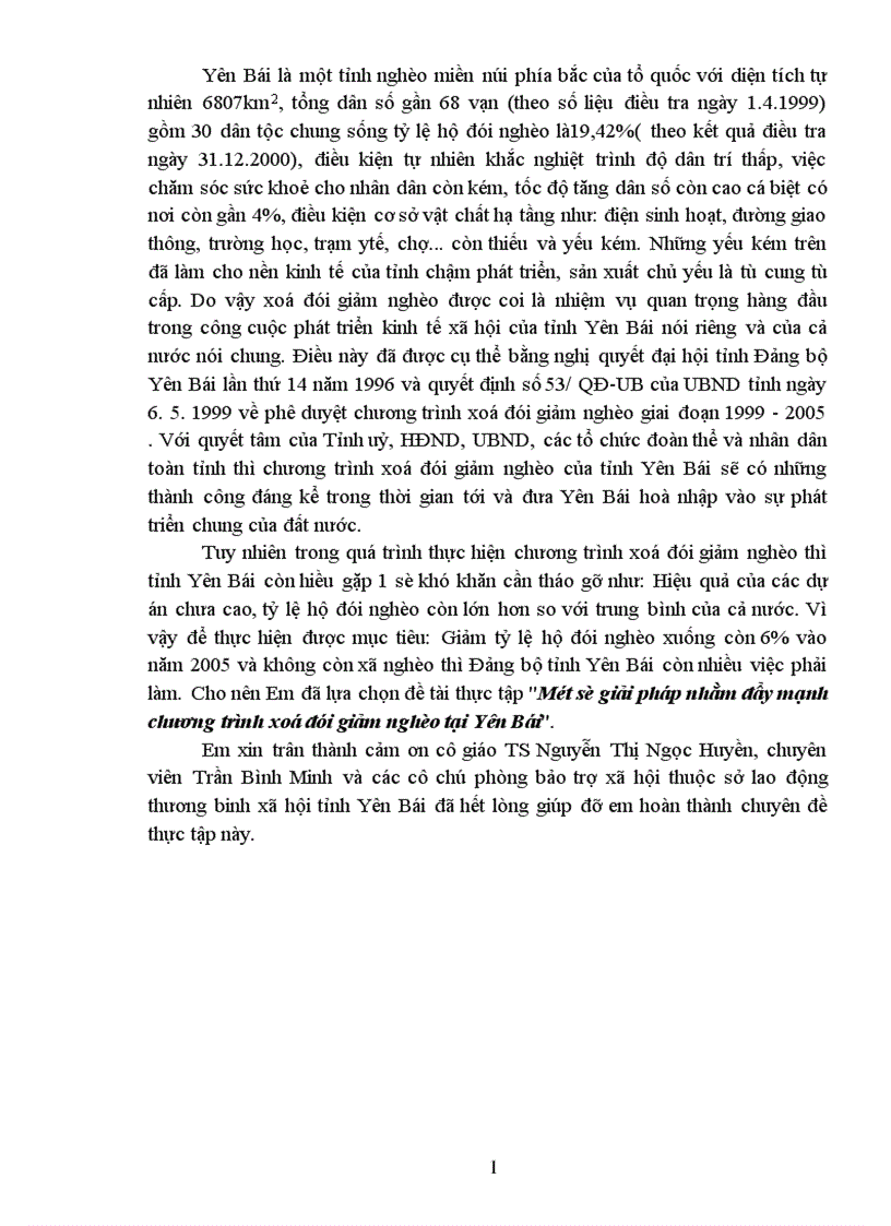image for page Một số giải pháp nhằm đẩy mạnh chương trình xoá đói giảm nghèo tại Yên Bái 1
