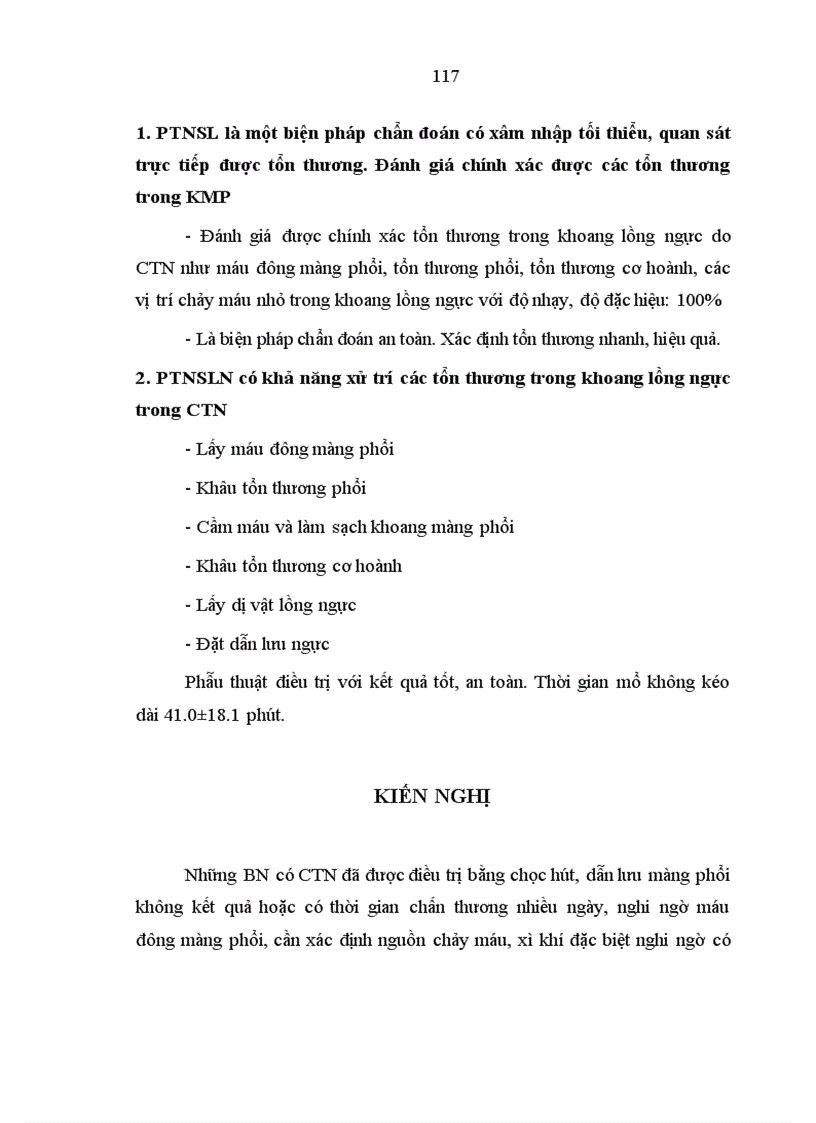 image for page Nghiên cứu ứng dụng phẫu thuật nội soi lồng ngực trong chẩn đoán và điều trị chấn thương ngực