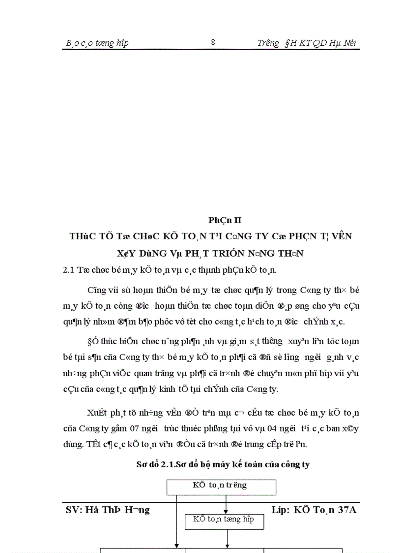 image for page Thực tế tổ chức kế toán tại Công ty cổ phần tư vấn xây dựng và phát triển nông thôn