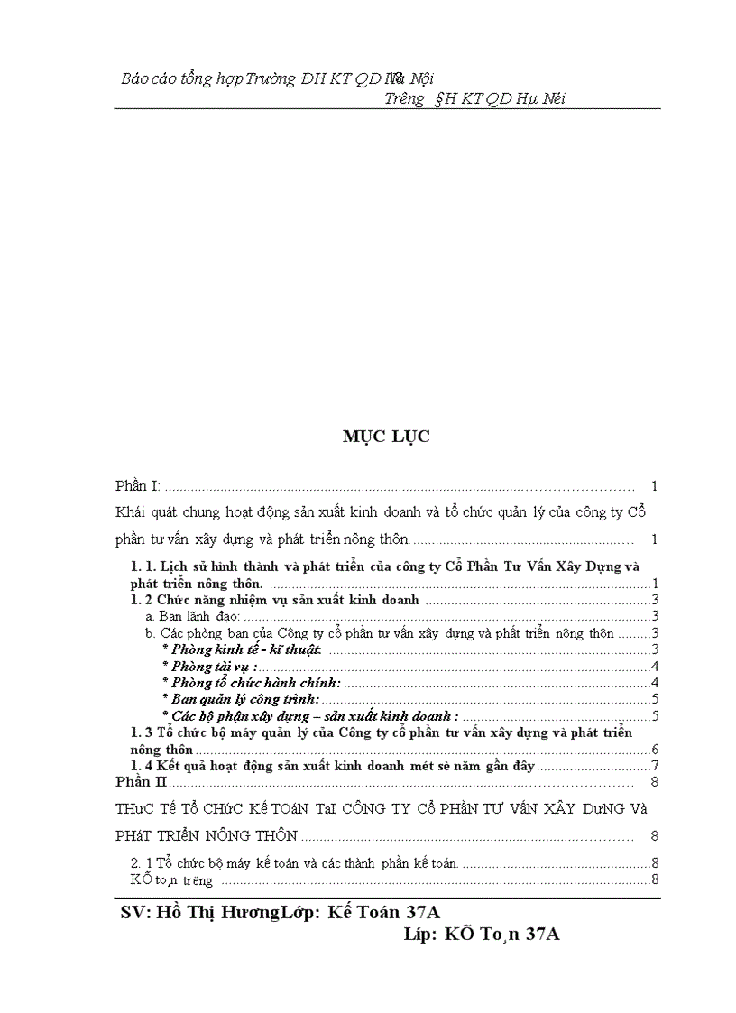 image for page Thực tế tổ chức kế toán tại Công ty cổ phần tư vấn xây dựng và phát triển nông thôn