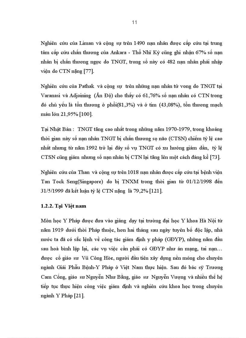 image for page Nghiên cứu hình thái của chấn thương ngực trên những nạn nhân tử vong do TNGT đường bộ qua giám định Y Pháp